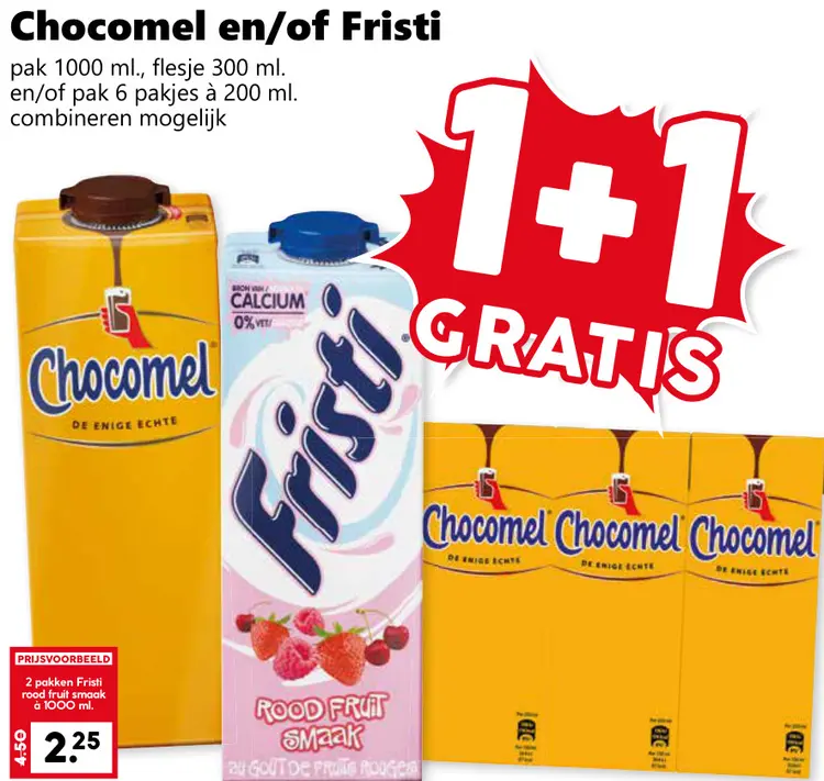 Aanbieding: Chocomel en/of Fristi
