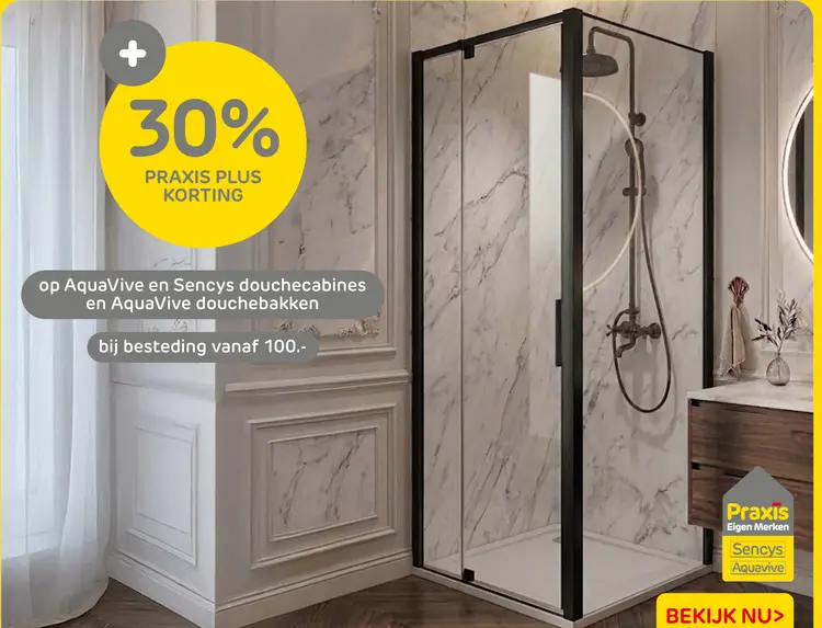 Aanbieding: douchecabines en douchebakken