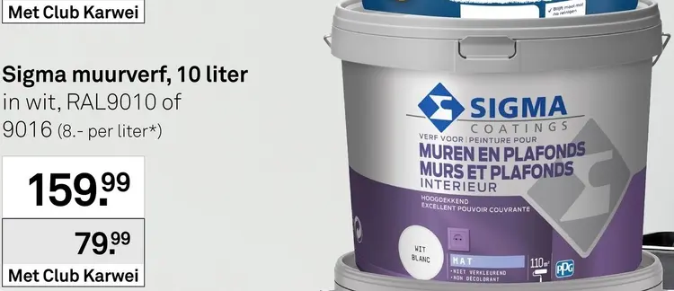 Aanbieding: Muurverf, 10 liter