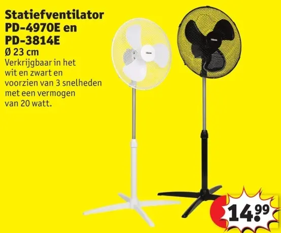 Promotie: Statiefventilator PD-4970E en PD-3814E