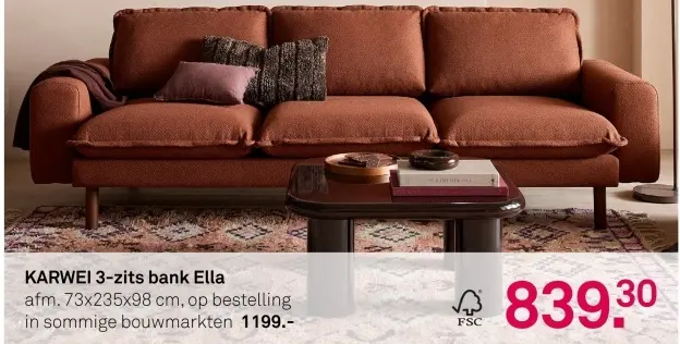 Aanbieding: 3-zits bank Ella