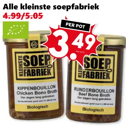 Aanbieding: Kleinste Soepfabriek Kippenbouillon / Runderboullion