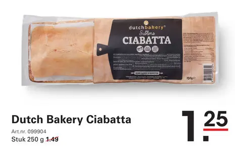 Aanbieding: Dutch Bakery Ciabatta