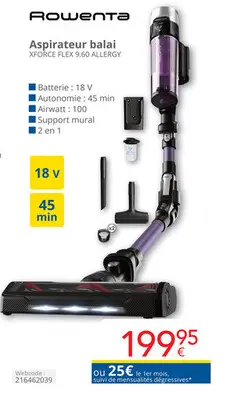 Offre: Aspirateur balai XFORCE FLEX 9.60 ALLERGY