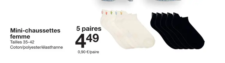 Offre: Mini-chaussettes femme