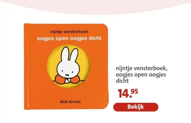 Aanbieding: nijntje vensterboek, oogjes open oogjes dicht