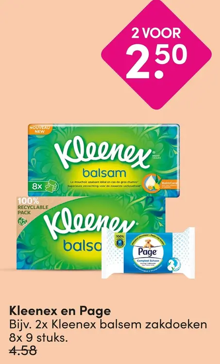 Aanbieding: Kleenex en Page