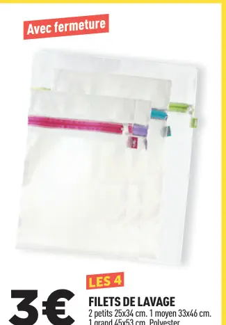 Offre: Filets de lavage
