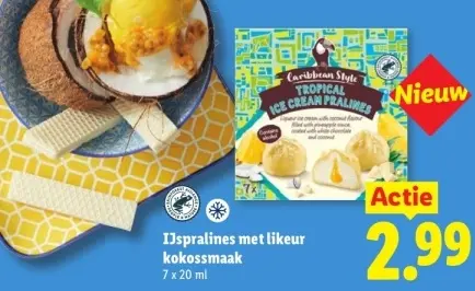 Aanbieding: IJspralines met likeur kokossmaak