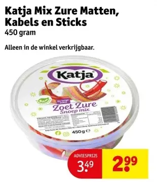 Aanbieding: Mix Zure Matten, Kabels en Sticks