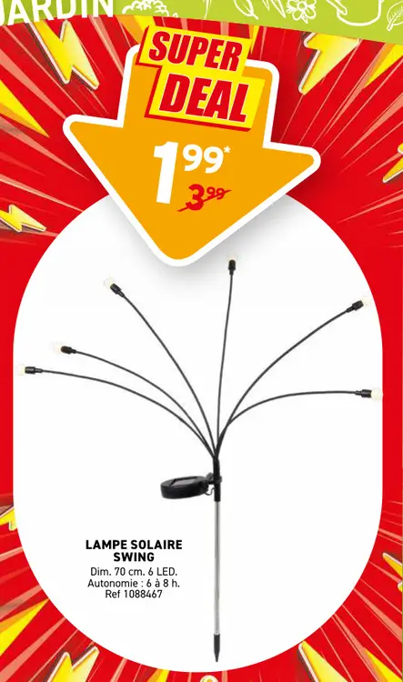 Offre: Lampe solaire swing
