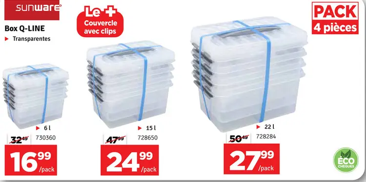 Offre: Box Q-LINE Transparentes