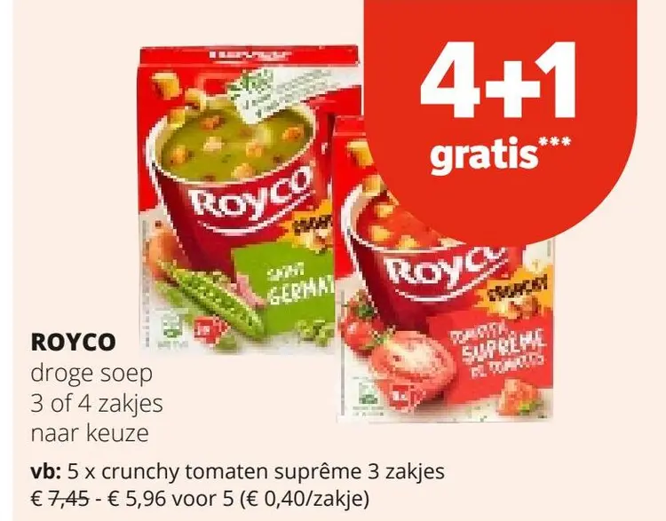 Aanbieding: droge soep