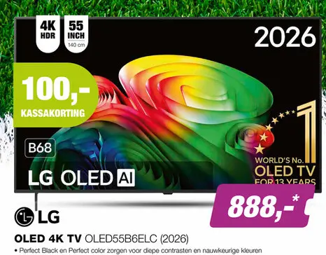 Aanbieding: Oled 4k tv oled55b6elc