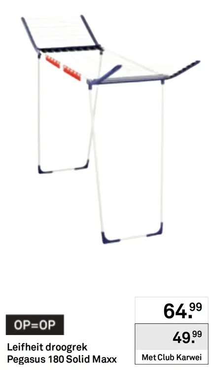 Aanbieding: Droogrek Pegasus 180 Solid Maxx