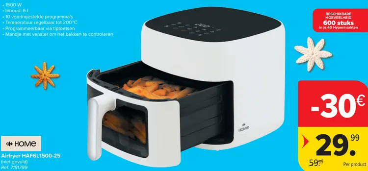 Promotie: Airfryer HAF6L1500-25