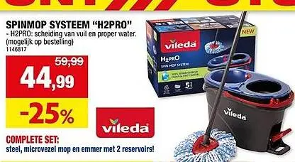 Promotie: Spinmop systeem "h2pro"