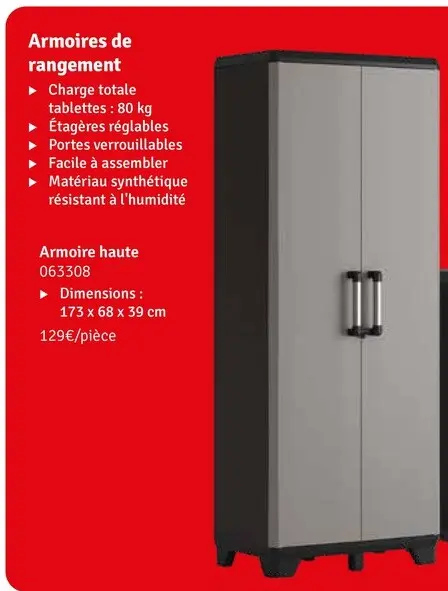 Offre: Armoires de rangement - Armoire haute