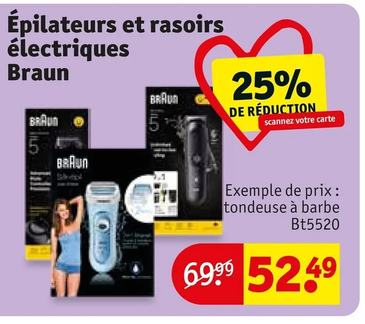 Offre: Épilateurs et rasoirs électriques