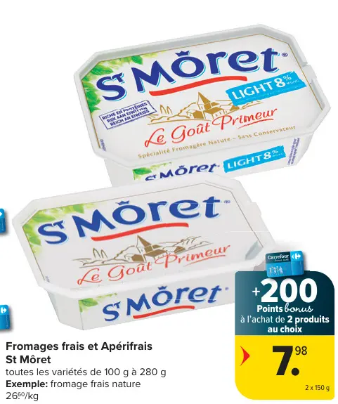 Offre: Fromages frais et Apérifrais St Môret