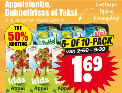 Aanbieding: Appelsientje, Dubbelfrisss of Taksi