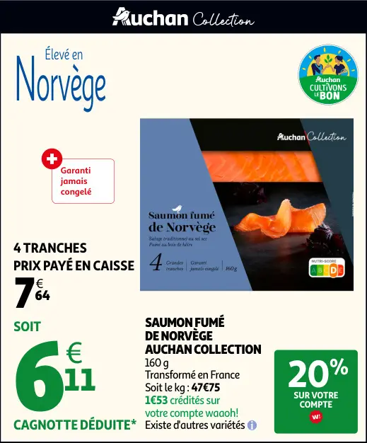 Promotie: Saumon fumé de Norvège