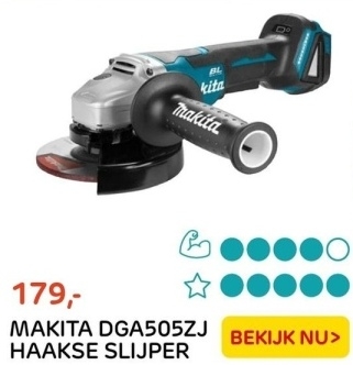 Aanbieding: MAKITA DGA505ZJ HAAKSE SLIJPER