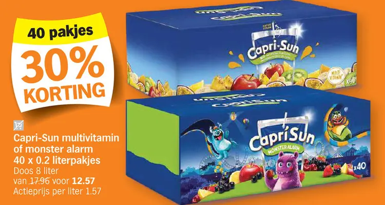 Promotie: Capri-Sun multivitamin of monster alarm