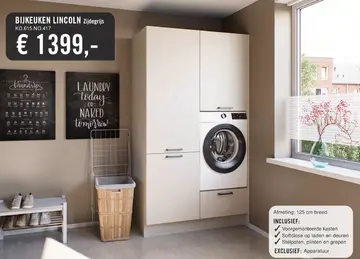Aanbieding: BIJKEUKEN LINCOLN Zijdegrijs