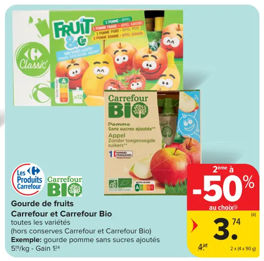 Promotie: Gourde de fruits
