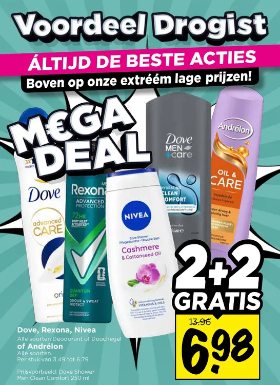 Aanbieding: Dove, Rexona, Nivea of Andrélon