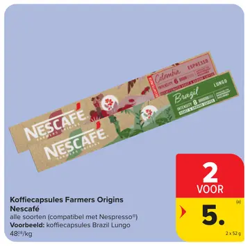 Aanbieding: Koffiecapsules Farmers Origins