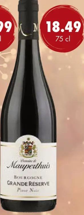 Aanbieding: Bourgogne Grande Réserve Pinot Noir