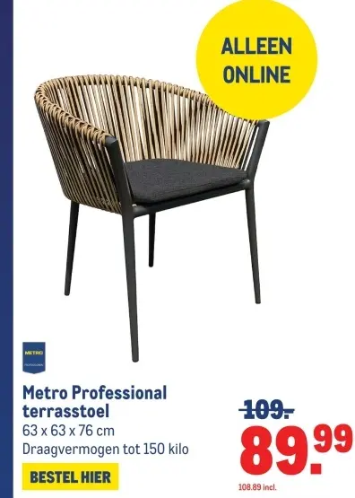 Aanbieding: terrasstoel
