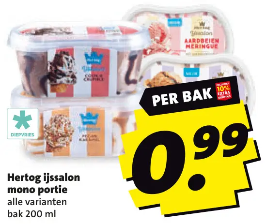 Aanbieding: Hertog Ijssalon mono portie