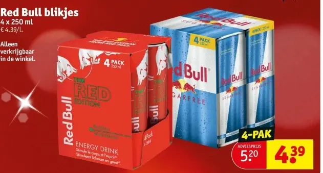 Promotie: Red Bull blikjes