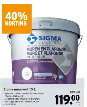 Aanbieding: Sigma muurverf