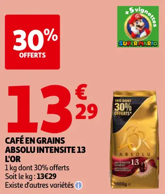 Promotie: Café en grains absolu intensite 13