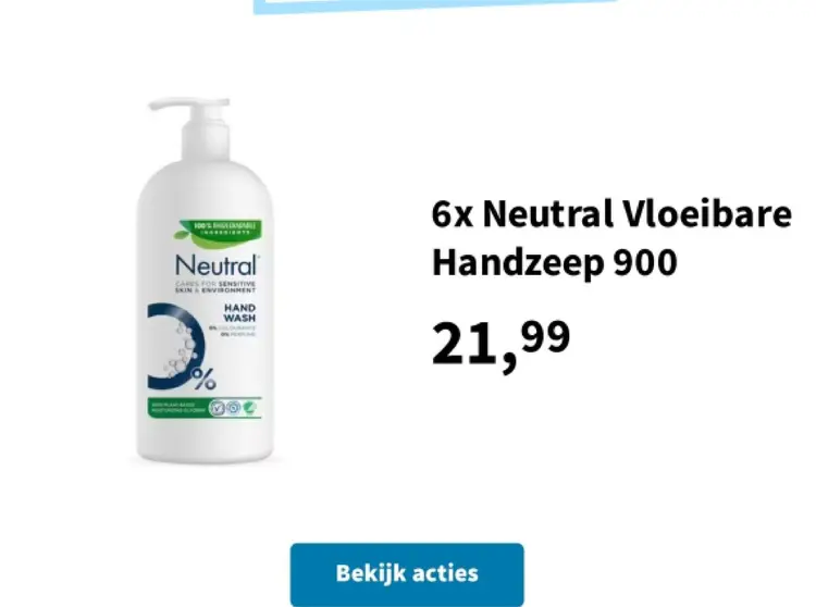 Aanbieding: Neutral Vloeibare Handzeep