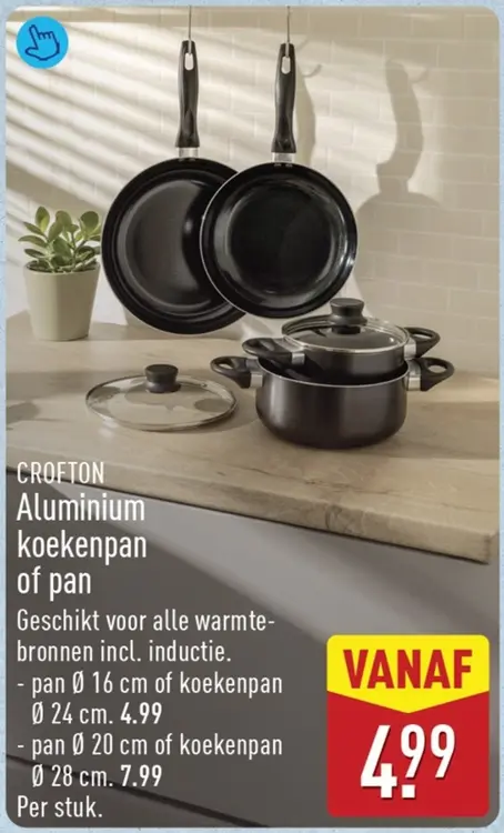 Aanbieding: Aluminium koekenpan of pan