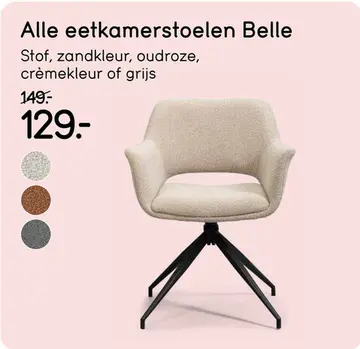 Aanbieding: Alle eetkamerstoelen Belle