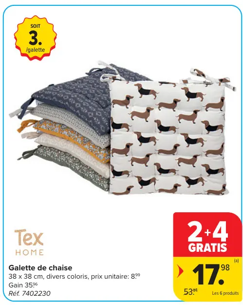 Offre: Galette de chaise