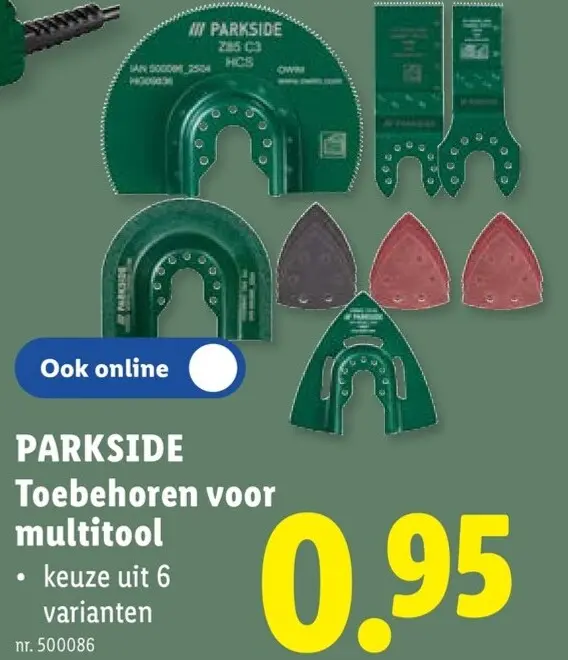 Promotie: Toebehoren voor multitool