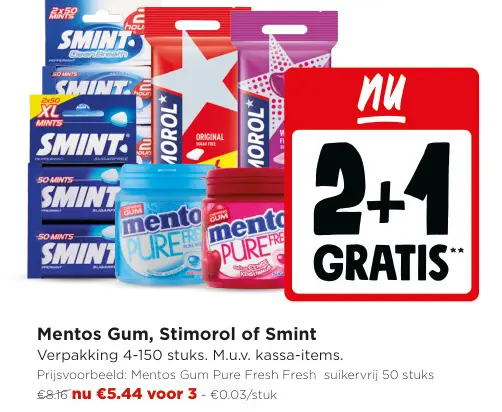 Promotie: Mentos Gum, Stimorol of Smint