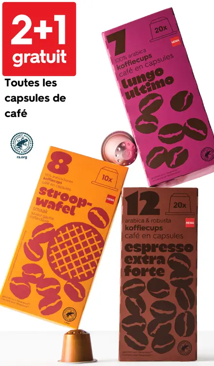 Offre: Toutes les capsules de café