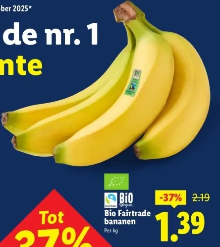 Aanbieding: Bio Fairtrade bananen
