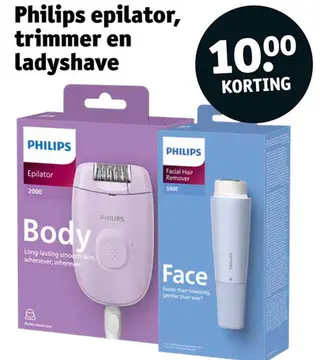 Aanbieding: Philips epilator, trimmer en ladyshave