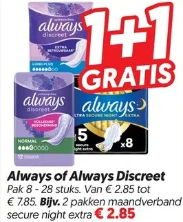 Aanbieding: Always of Always Discreet