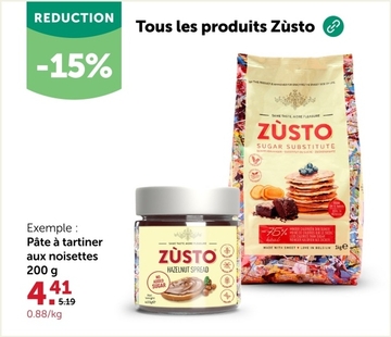 Offre: Pâte à tartiner aux noisettes