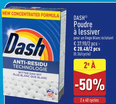 Offre: Poudre à lessiver